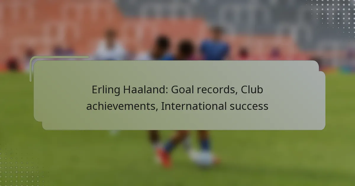 Erling Haaland: Goal records, Club achievements, International success