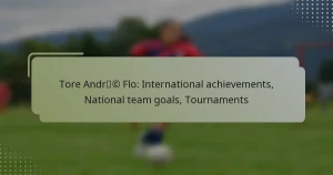 Tore André Flo: International achievements, National team goals, Tournaments